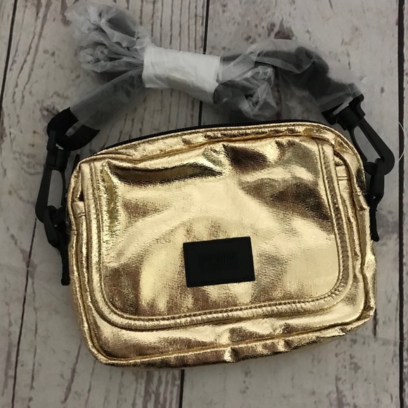 PINK Victoria's Secret Handbags - PINK Victoria’s Secret Gold Crossbody Bag